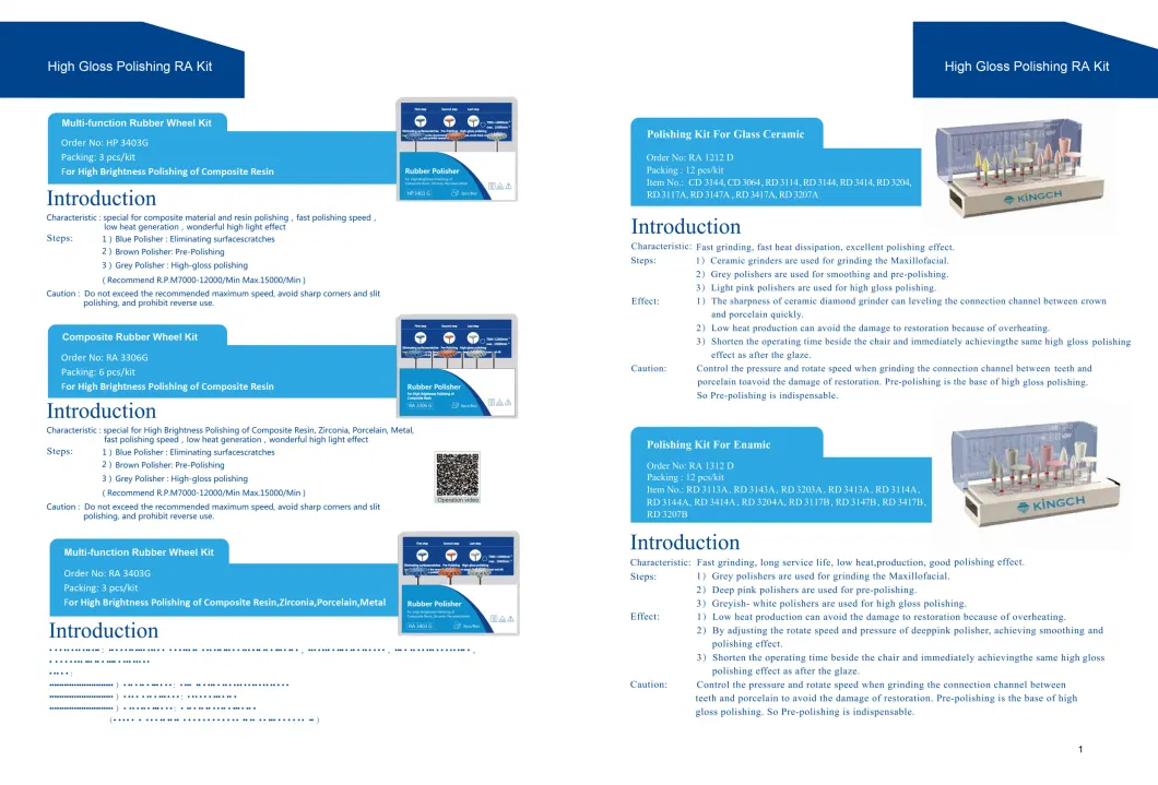 Dental Zirconia Polishing Kit/Low Cost High Quality Zirconia Grinding Head